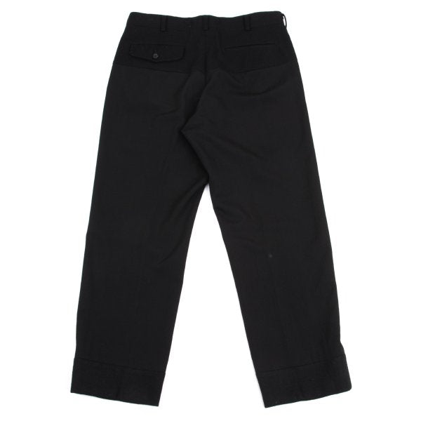 COMME des GARCONS HOMME Mixed Material Pants Black Size L