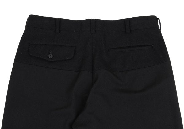 COMME des GARCONS HOMME Mixed Material Pants Black Size L