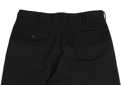COMME des GARCONS HOMME Mixed Material Pants Black Size L