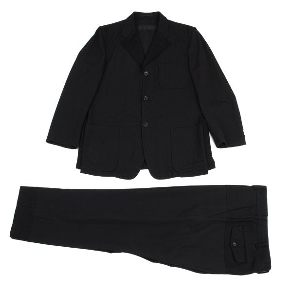 COMME des GARCONS HOMME Mixed Material Pants Black Size L