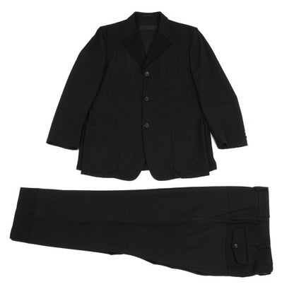 COMME des GARCONS HOMME Mixed Material Pants Black Size L