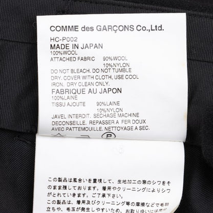 COMME des GARCONS HOMME Mixed Material Pants Black Size L