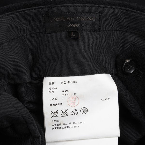COMME des GARCONS HOMME Mixed Material Pants Black Size L