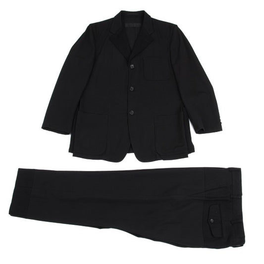 COMME des GARCONS HOMME Mixed Material Pants Black Size S