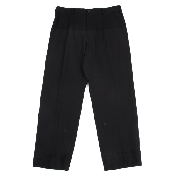 COMME des GARCONS HOMME Mixed Material Pants Black Size S