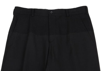 COMME des GARCONS HOMME Mixed Material Pants Black Size S