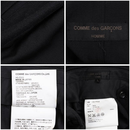 COMME des GARCONS HOMME Mixed Material Pants Black Size S