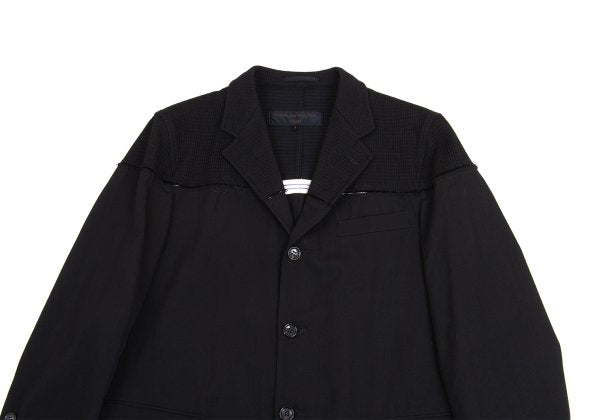 COMME des GARCONS HOMME Cut Grid Weave Jacket Black Size S