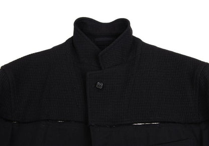 COMME des GARCONS HOMME Cut Grid Weave Jacket Black Size S