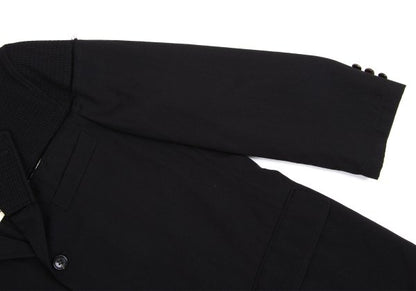COMME des GARCONS HOMME Cut Grid Weave Jacket Black Size S