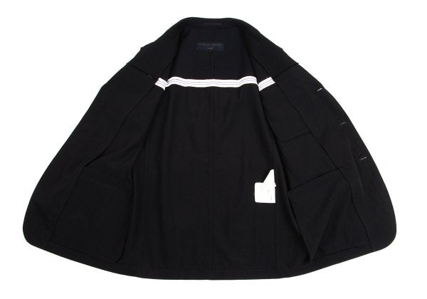 COMME des GARCONS HOMME Cut Grid Weave Jacket Black Size S