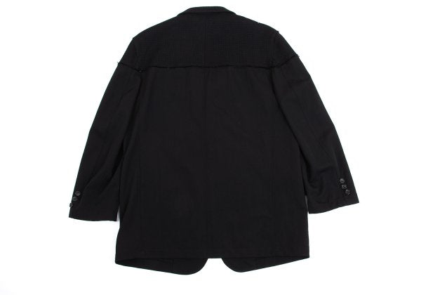 COMME des GARCONS HOMME Cut Grid Weave Jacket Black Size S