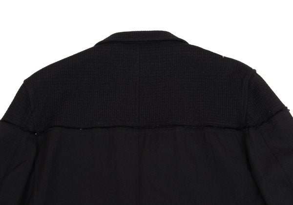 COMME des GARCONS HOMME Cut Grid Weave Jacket Black Size S