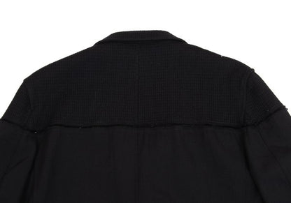 COMME des GARCONS HOMME Cut Grid Weave Jacket Black Size S