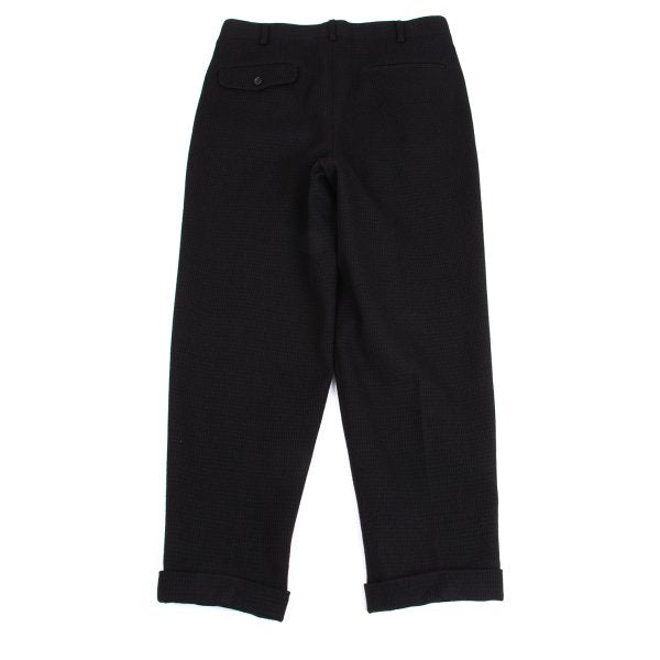 COMME des GARCONS HOMME Wool Nylon Weave Pants Black Size M