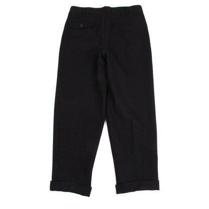 COMME des GARCONS HOMME Wool Nylon Weave Pants Black Size M