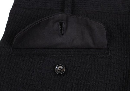 COMME des GARCONS HOMME Wool Nylon Weave Pants Black Size M