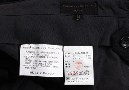 COMME des GARCONS HOMME Wool Nylon Weave Pants Black Size M