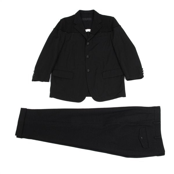 COMME des GARCONS HOMME Grid Weave Panel Pants Black Size S