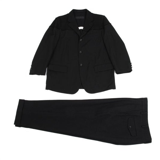 COMME des GARCONS HOMME Grid Weave Panel Pants Black Size S