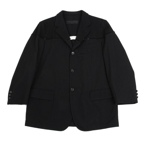 COMME des GARCONS HOMME Grid Weave Panel Pants Black Size S