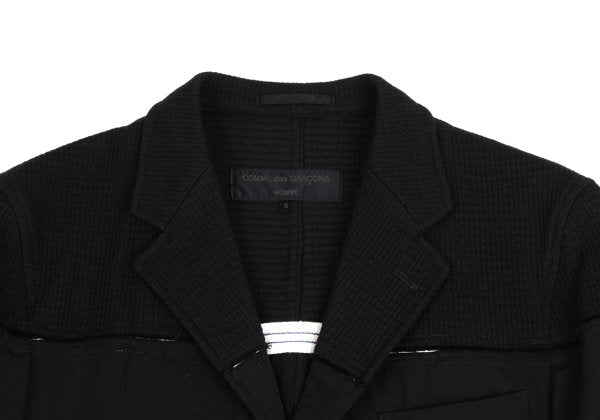COMME des GARCONS HOMME Grid Weave Panel Pants Black Size S