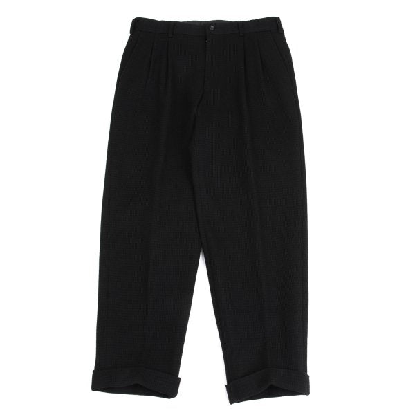 COMME des GARCONS HOMME Grid Weave Panel Pants Black Size S