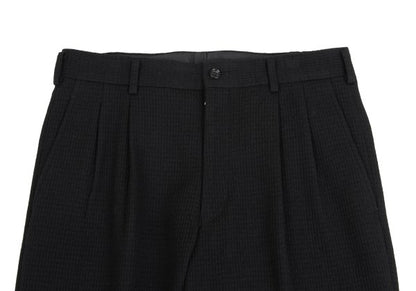 COMME des GARCONS HOMME Grid Weave Panel Pants Black Size S