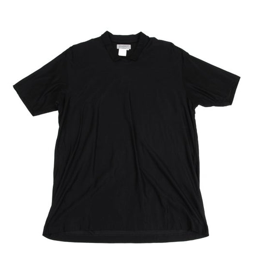 Yohji Yamamoto POUR HOMME Glossy Collar T-Shirt Black Size M