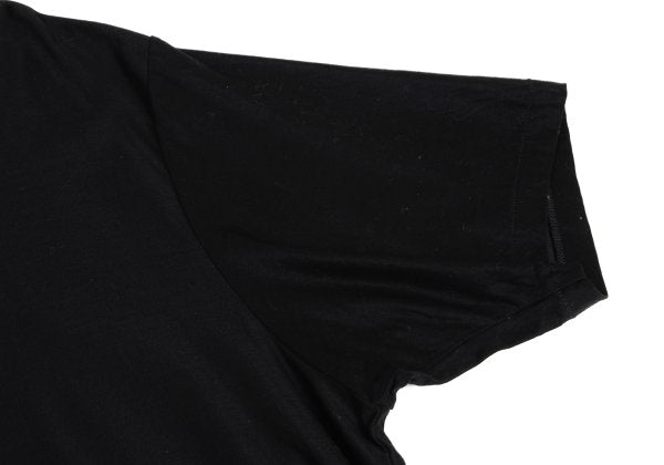 Yohji Yamamoto POUR HOMME Glossy Collar T-Shirt Black Size M