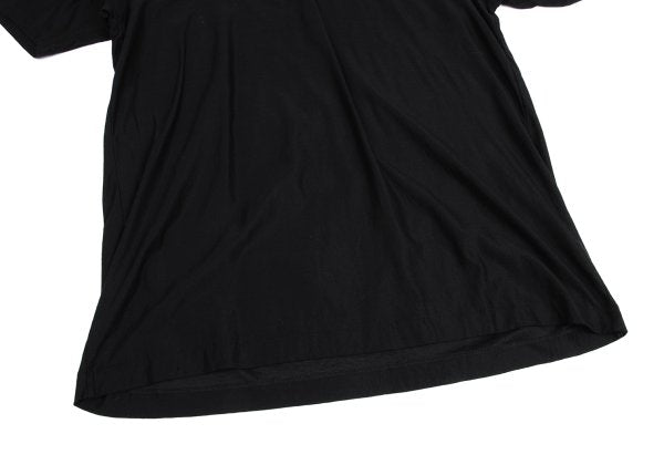 Yohji Yamamoto POUR HOMME Glossy Collar T-Shirt Black Size M