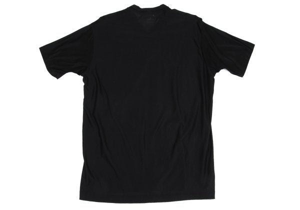 Yohji Yamamoto POUR HOMME Glossy Collar T-Shirt Black Size M