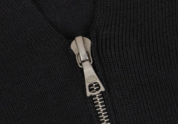 Yohji Yamamoto POUR HOMME Cotton Zip-Up Vest Black Knit Size M