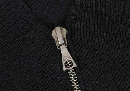 Yohji Yamamoto POUR HOMME Cotton Zip-Up Vest Black Knit Size M