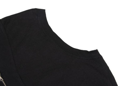 Yohji Yamamoto POUR HOMME Cotton Zip-Up Vest Black Knit Size M