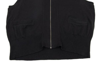 Yohji Yamamoto POUR HOMME Cotton Zip-Up Vest Black Knit Size M