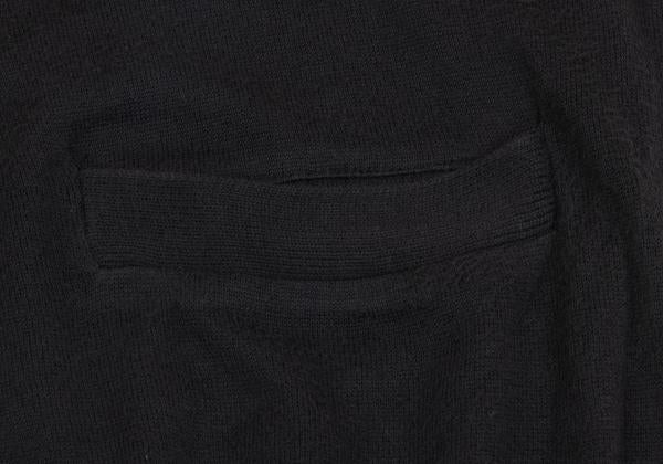 Yohji Yamamoto POUR HOMME Cotton Zip-Up Vest Black Knit Size M
