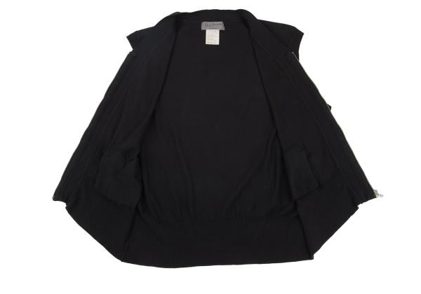 Yohji Yamamoto POUR HOMME Cotton Zip-Up Vest Black Knit Size M