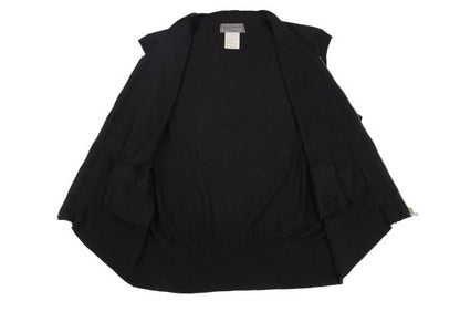 Yohji Yamamoto POUR HOMME Cotton Zip-Up Vest Black Knit Size M