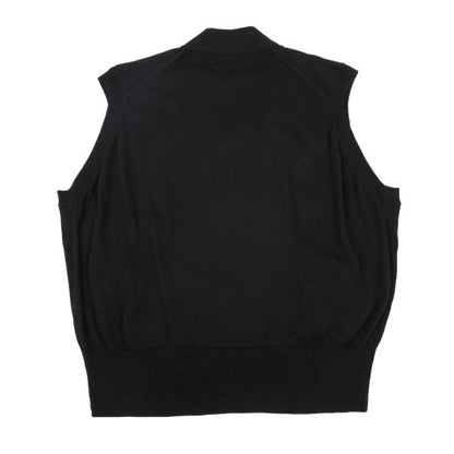 Yohji Yamamoto POUR HOMME Cotton Zip-Up Vest Black Knit Size M