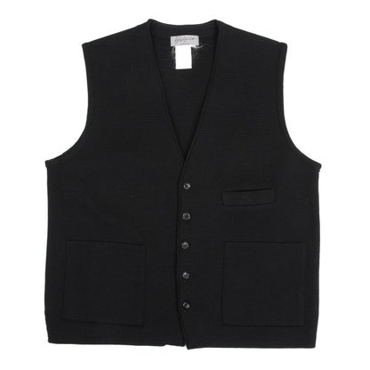 Yohji Yamamoto POUR HOMME Wool Knit Vest Black Size M