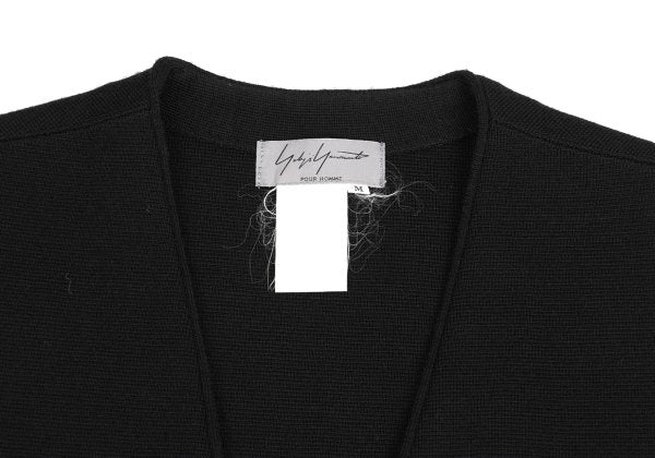 Yohji Yamamoto POUR HOMME Wool Knit Vest Black Size M