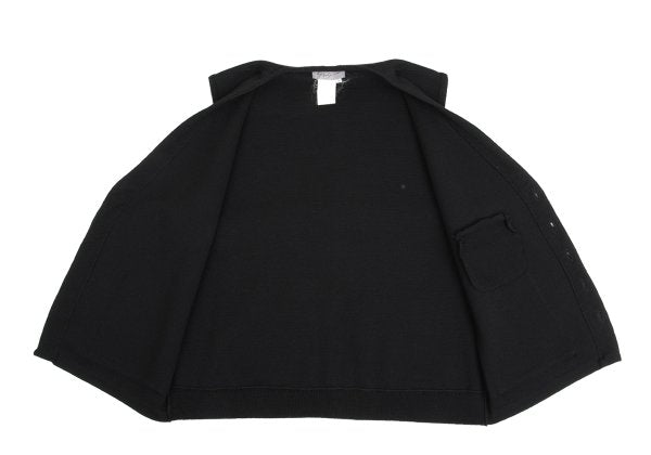 Yohji Yamamoto POUR HOMME Wool Knit Vest Black Size M