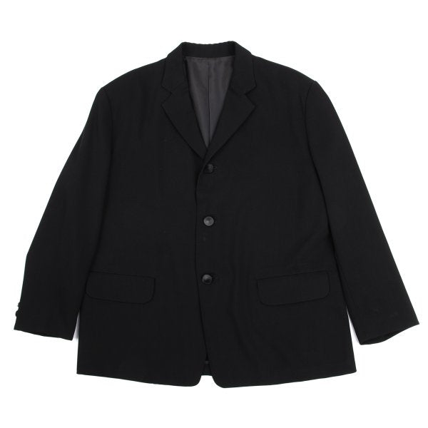 Yohji Yamamoto POUR HOMME Wool Poly Jacket Black Size S