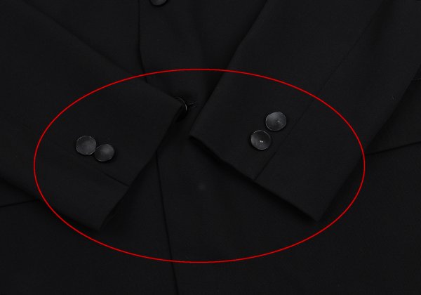 Yohji Yamamoto POUR HOMME Wool Poly Jacket Black Size S