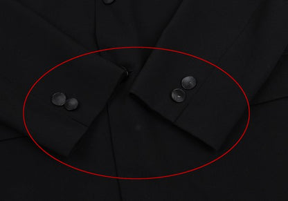 Yohji Yamamoto POUR HOMME Wool Poly Jacket Black Size S