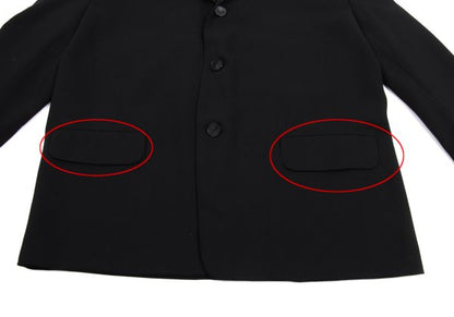 Yohji Yamamoto POUR HOMME Wool Poly Jacket Black Size S
