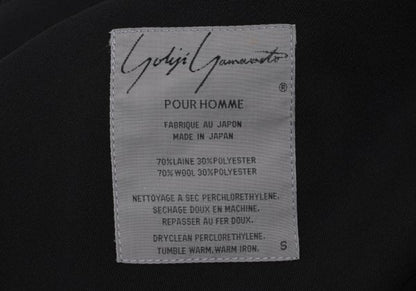 Yohji Yamamoto POUR HOMME Wool Poly Jacket Black Size S