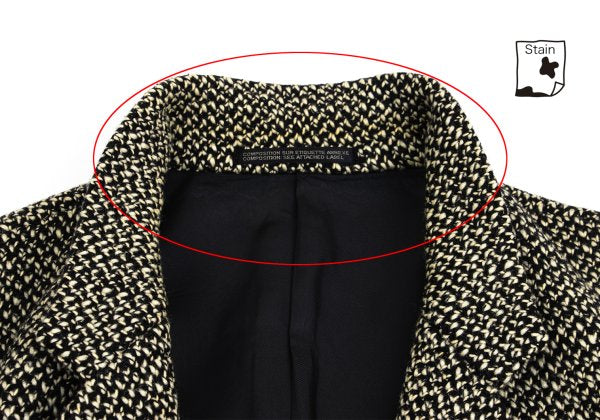 Yohji Yamamoto POUR HOMME Wool Nylon Jacket Black Size S