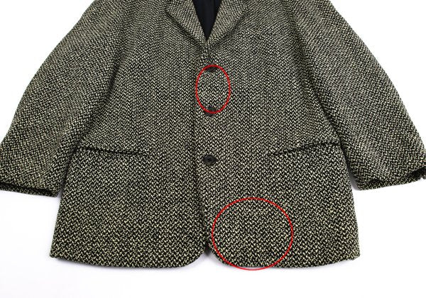 Yohji Yamamoto POUR HOMME Wool Nylon Jacket Black Size S